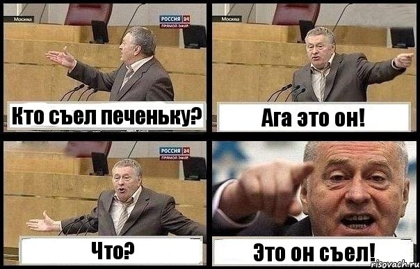 Кто съел печеньку? Ага это он! Что? Это он съел!, Комикс с Жириновским