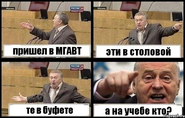 пришел в МГАВТ эти в столовой те в буфете а на учебе кто?, Комикс с Жириновским