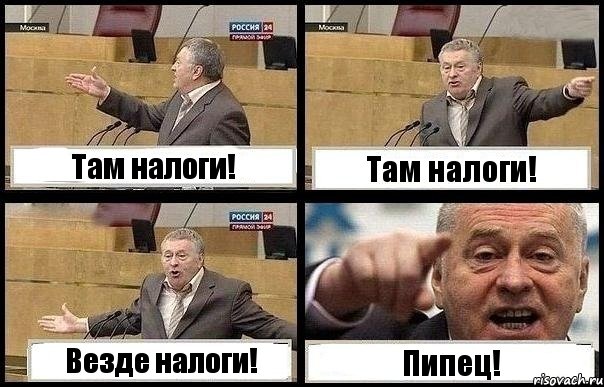 Там налоги! Там налоги! Везде налоги! Пипец!, Комикс с Жириновским