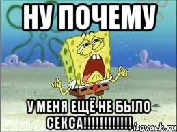 НУ ПОЧЕМУ у меня ещё не было секса!!!!!!!!!!!!, Мем Спанч Боб плачет