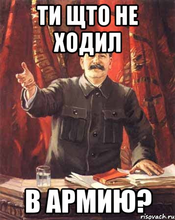 Ти щто не ходил в армию?, Мем  сталин цветной