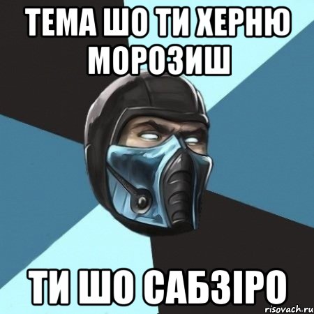 Тема шо ти херню морозиш ти шо сабзіро, Мем Саб-Зиро