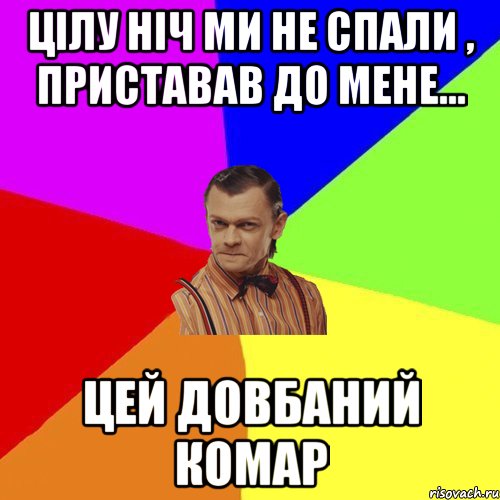 Цілу ніч ми не спали , приставав до мене... Цей довбаний КОМАР, Мем Вталька