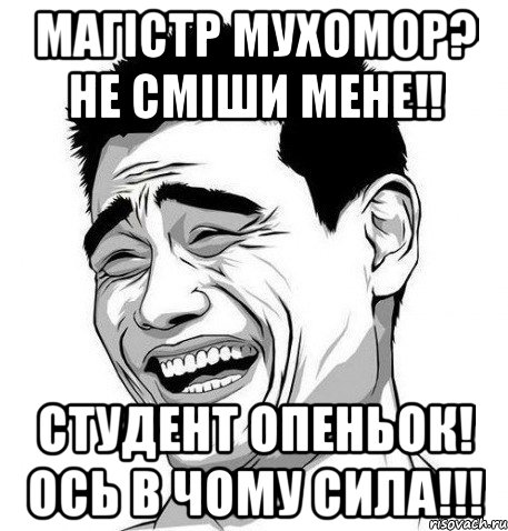 Магiстр мухомор? НЕ СМIШИ МЕНЕ!! Студент опеньок! Ось в чому сила!!!, Мем Яо Мин