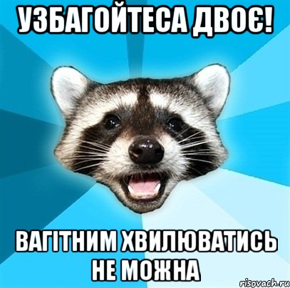 Узбагойтеса двоє! Вагітним хвилюватись не можна, Мем Енот-Каламбурист