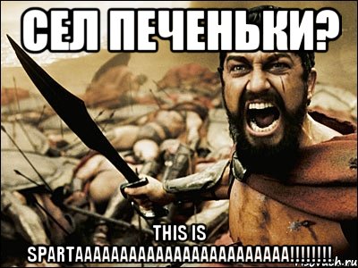 СЕЛ ПЕЧЕНЬКИ? THIS IS SPARTAAAAAAAAAAAAAAAAAAAAAAAA!!!!!!!!, Мем Это Спарта