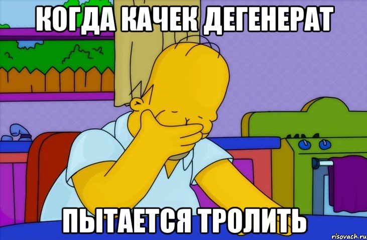 Когда качек дегенерат Пытается тролить, Мем Homer simpson facepalm