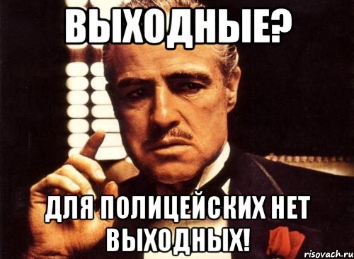 Выходные? Для полицейских нет выходных!, Мем крестный отец