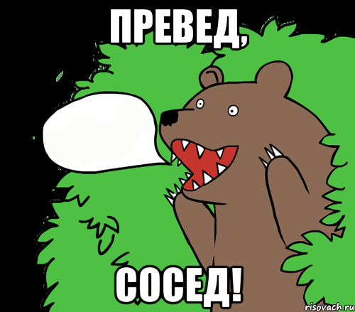 Превед, сосед!, Комикс медведь из кустов
