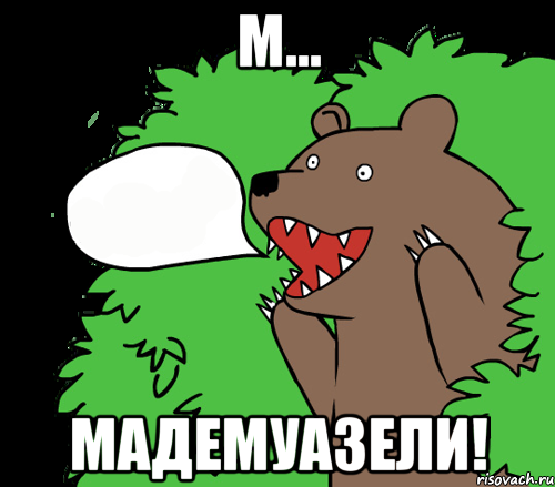 М... Мадемуазели!, Комикс медведь из кустов