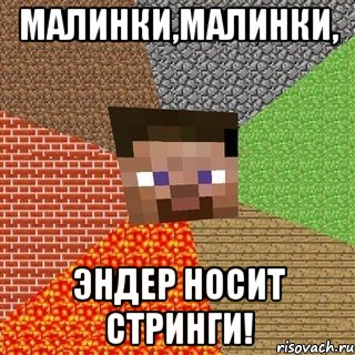 МАЛИНКИ,МАЛИНКИ, ЭНДЕР НОСИТ СТРИНГИ!