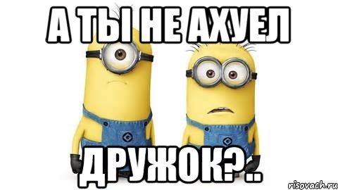 а ты не ахуел дружок?.., Мем Миньоны