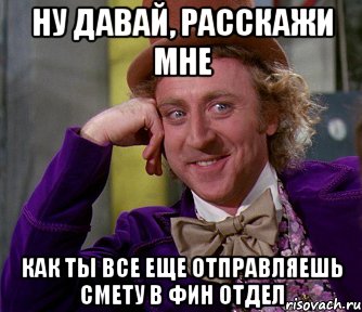 Ну давай, расскажи мне Как ты все еще отправляешь смету в фин отдел, Мем мое лицо