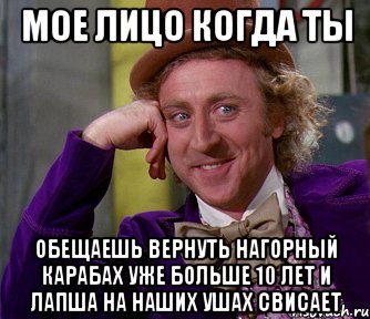 мое лицо когда ты обещаешь вернуть нагорный карабах уже больше 10 лет и лапша на наших ушах свисает, Мем мое лицо