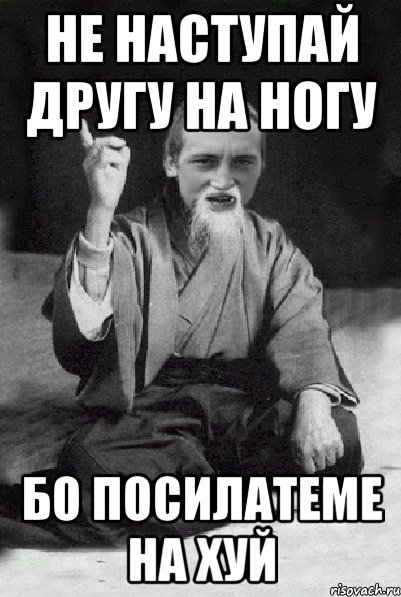 Не наступай другу на ногу Бо посилатеме на хуй, Мем Мудрий паца