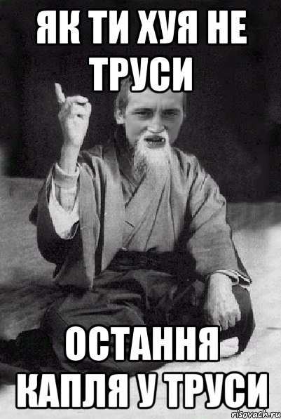 ЯК ТИ ХУЯ НЕ ТРУСИ ОСТАННЯ КАПЛЯ У ТРУСИ, Мем Мудрий паца