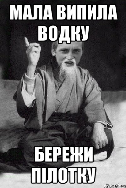 Мала випила водку бережи пілотку, Мем Мудрий паца