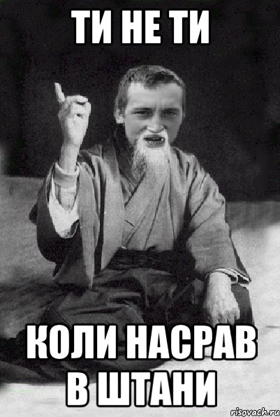 ТИ НЕ ТИ КОЛИ НАСРАВ В ШТАНИ, Мем Мудрий паца