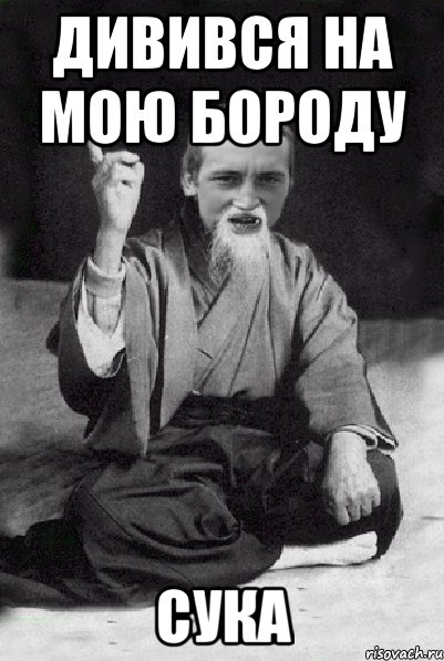 дивився на мою бороду СУКА, Мем Мудрий паца