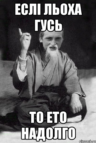 еслі Льоха гусь то ето надолго, Мем Мудрий паца