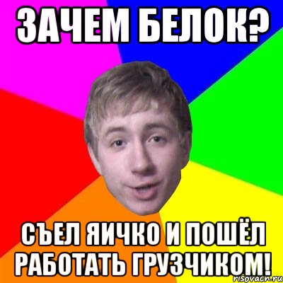 Зачем белок? Съел яичко и пошёл работать грузчиком!, Мем Потому что я модник