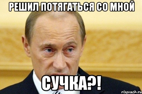 РЕШИЛ ПОТЯГАТЬСЯ СО МНОЙ СУЧКА?!, Мем путин