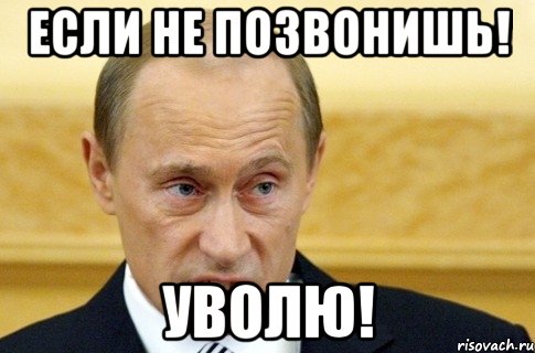 ЕСЛИ НЕ ПОЗВОНИШЬ! УВОЛЮ!, Мем путин