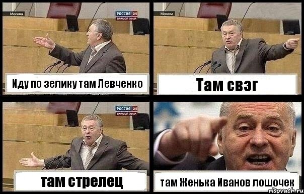 Иду по зелику там Левченко Там свэг там стрелец там Женька Иванов лошочек, Комикс с Жириновским