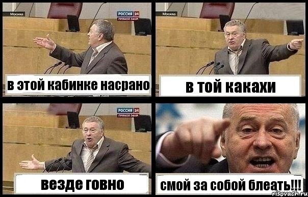 в этой кабинке насрано в той какахи везде говно смой за собой блеать!!!, Комикс с Жириновским