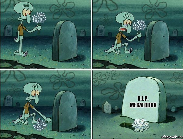 R.I.P. Megalodon, Комикс  Сквидвард хоронит