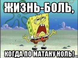 Жизнь-боль, когда по матану ноль!, Мем Спанч Боб плачет