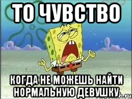 то чувство когда не можешь найти нормальную девушку, Мем Спанч Боб плачет