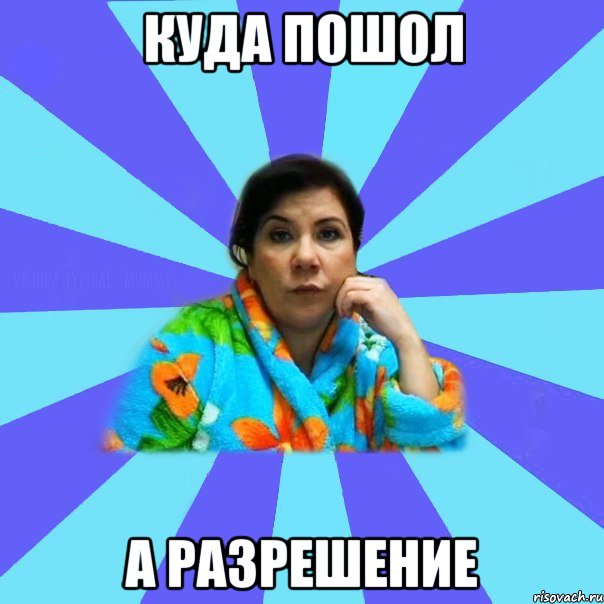 куда пошол а разрешение, Мем типичная мама