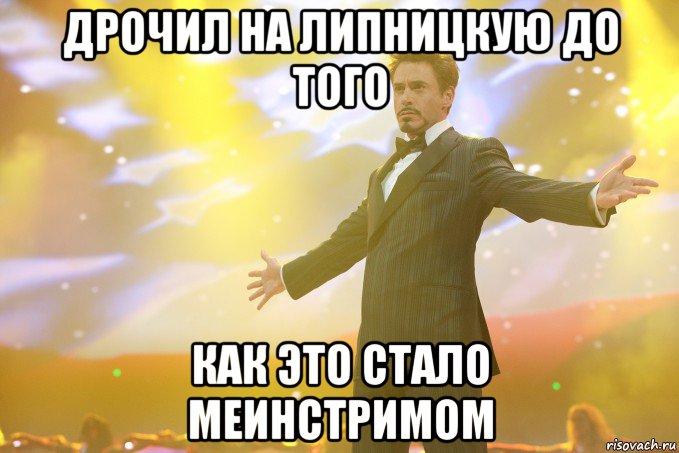 Дрочил на Липницкую до того Как это стало меинстримом, Мем Тони Старк (Роберт Дауни младший)