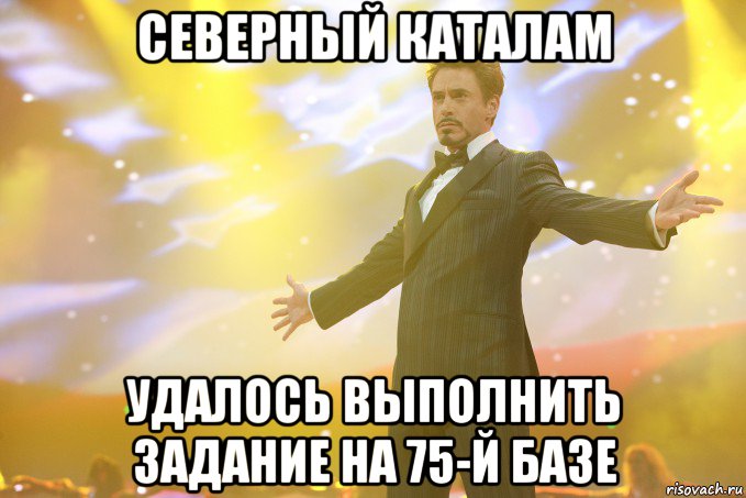 Северный Каталам удалось выполнить задание на 75-й базе, Мем Тони Старк (Роберт Дауни младший)