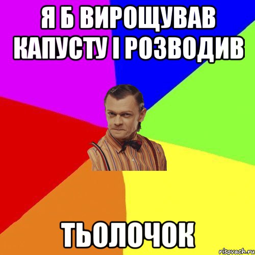 Я б вирощував капусту і розводив ТЬОЛОЧОК, Мем Вталька