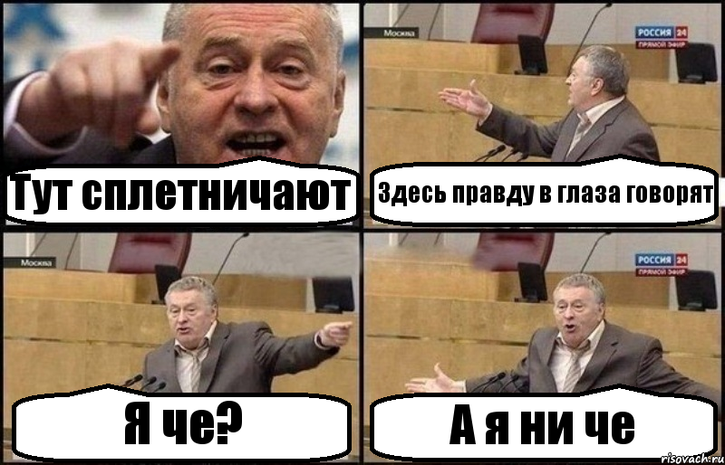 Тут сплетничают Здесь правду в глаза говорят Я че? А я ни че, Комикс Жириновский