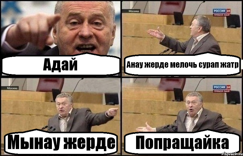 Адай Анау жерде мелочь сурап жатр Мынау жерде Попращайка, Комикс Жириновский