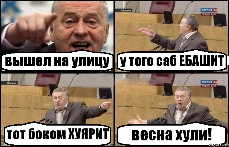 вышел на улицу у того саб ЕБАШИТ тот боком ХУЯРИТ весна хули!, Комикс Жириновский