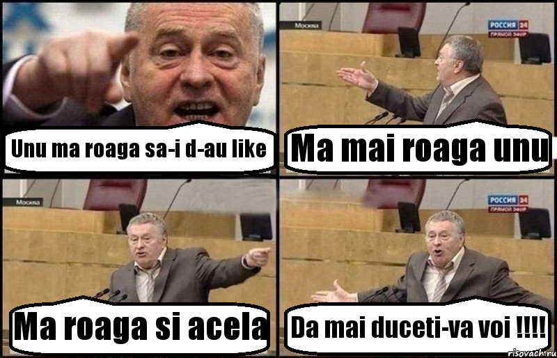 Unu ma roaga sa-i d-au like Ma mai roaga unu Ma roaga si acela Da mai duceti-va voi !!!!, Комикс Жириновский