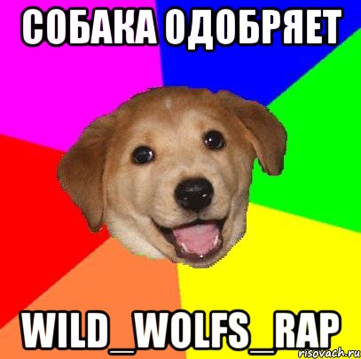 Собака одобряет Wild_Wolfs_rap, Мем Advice Dog