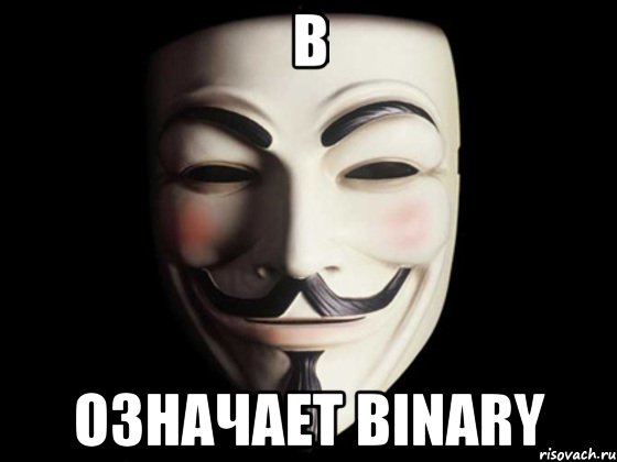 B означает binary