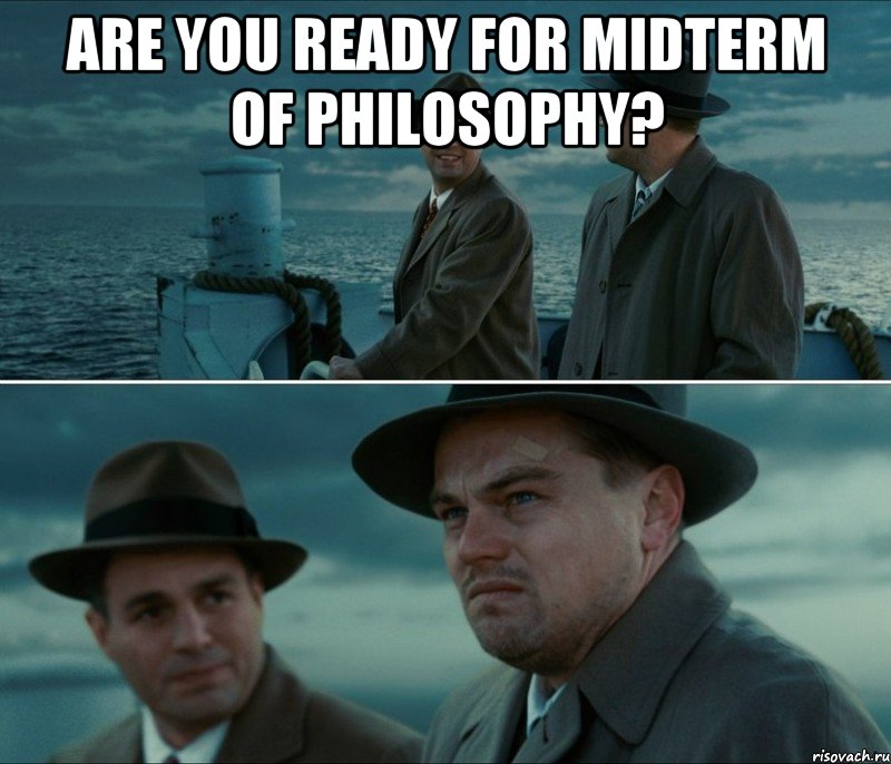 ARE YOU READY FOR MIDTERM OF PHILOSOPHY? , Комикс Ди Каприо (Остров проклятых)