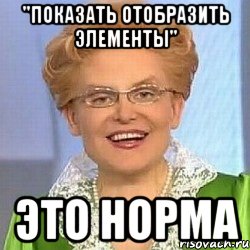 "Показать Отобразить Элементы" Это норма, Мем ЭТО НОРМАЛЬНО