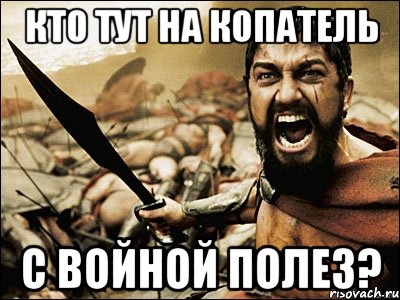 Кто тут на копатель с войной полез?, Мем Это Спарта