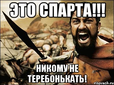 это спарта!!! никому не теребонькать!, Мем Это Спарта