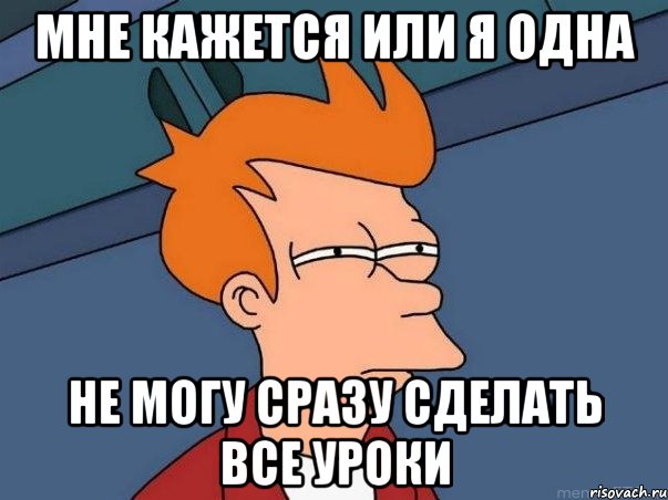 Мне кажется или я одна Не могу сразу сделать все уроки, Мем  Фрай (мне кажется или)