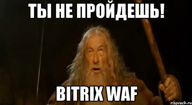 Ты не пройдешь! Bitrix waf