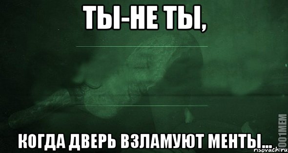 Ты-не ты, когда дверь взламуют менты...