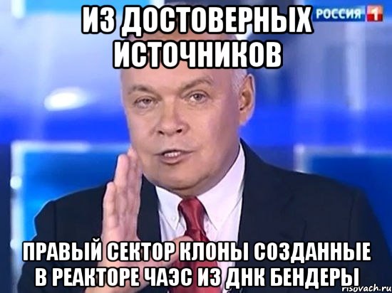 из достоверных источников правый сектор клоны созданные в реакторе чаэс из днк бендеры